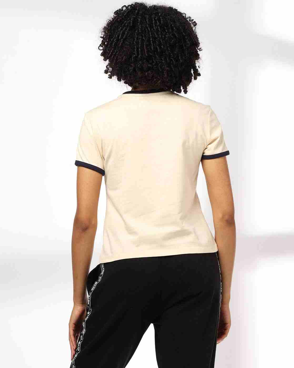 Teamspirit | Women Typographic Print Fitted Crew-Neck T-Shirt|2