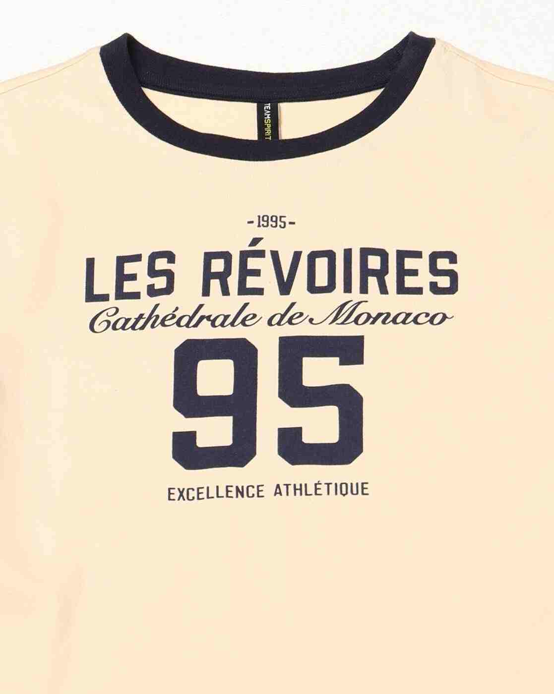 Teamspirit | Women Typographic Print Fitted Crew-Neck T-Shirt|4