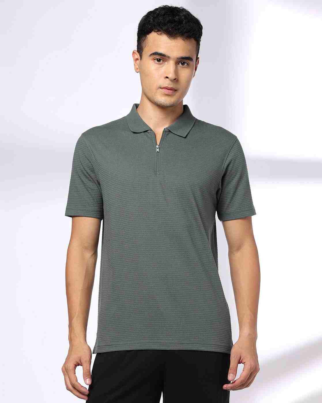 Men Striped Regular Fit Polo T-Shirt