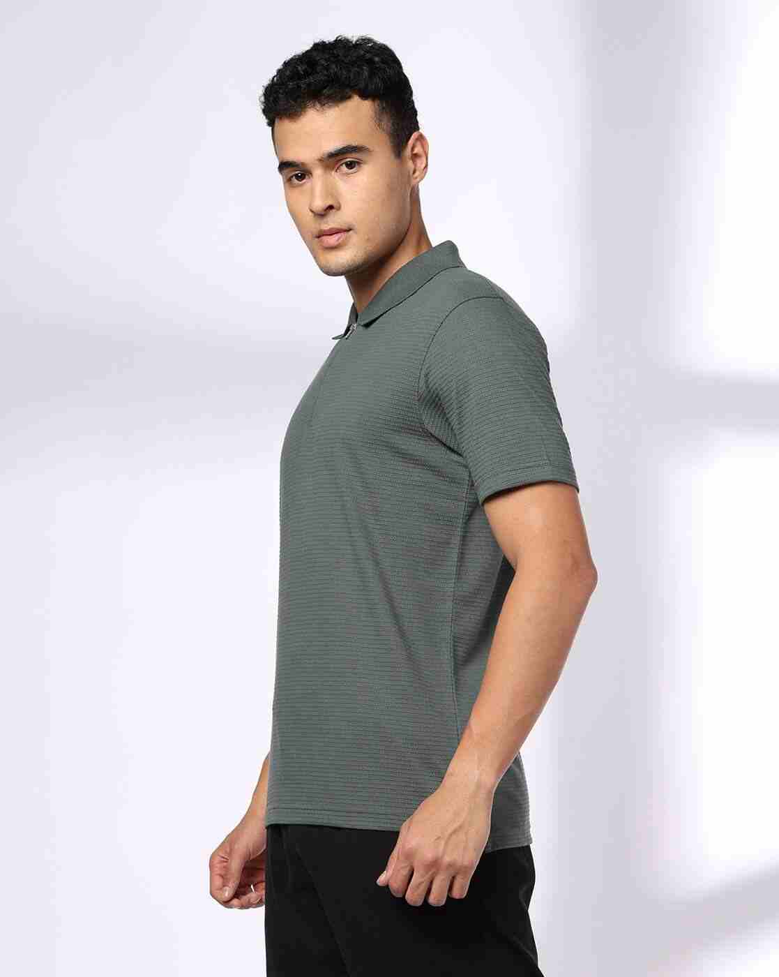 Teamspirit | Men Striped Regular Fit Polo T-Shirt|1