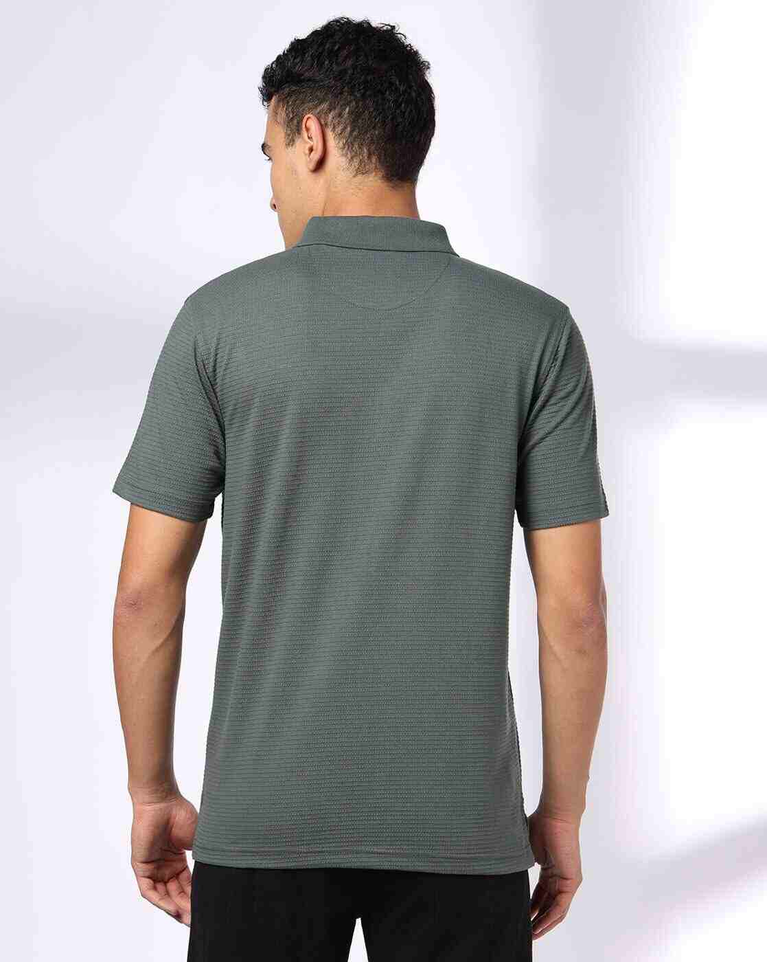 Teamspirit | Men Striped Regular Fit Polo T-Shirt|2