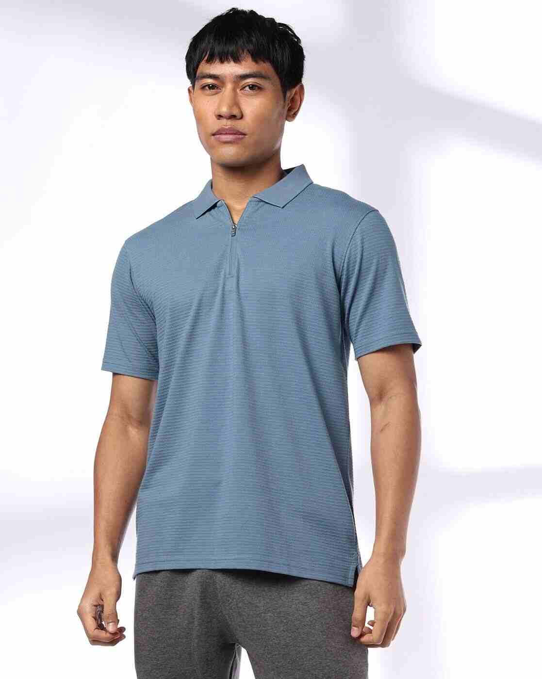Men Striped Regular Fit Polo T-Shirt