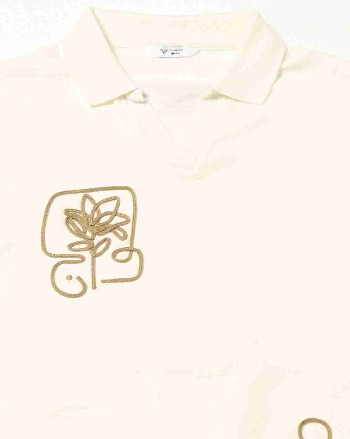 Teamspirit | Men Cord Embroidered Johny Regular Fit Polo T-Shirt|4