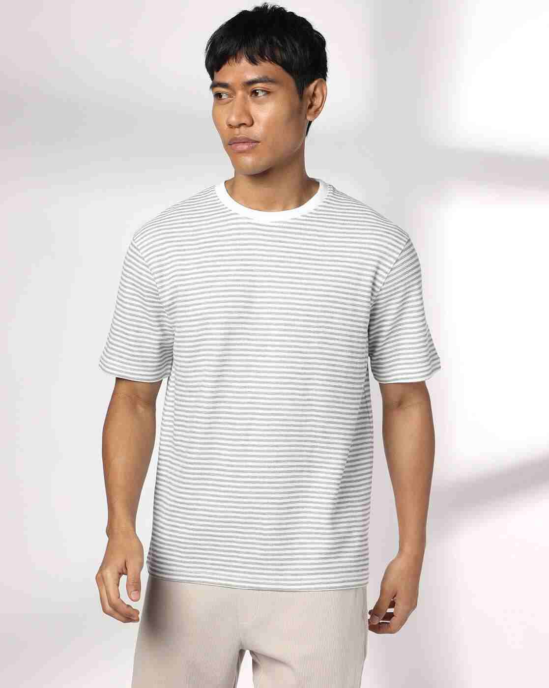 Teamspirit | Men Striped Regular Fit Crew-Neck T-Shirt|0