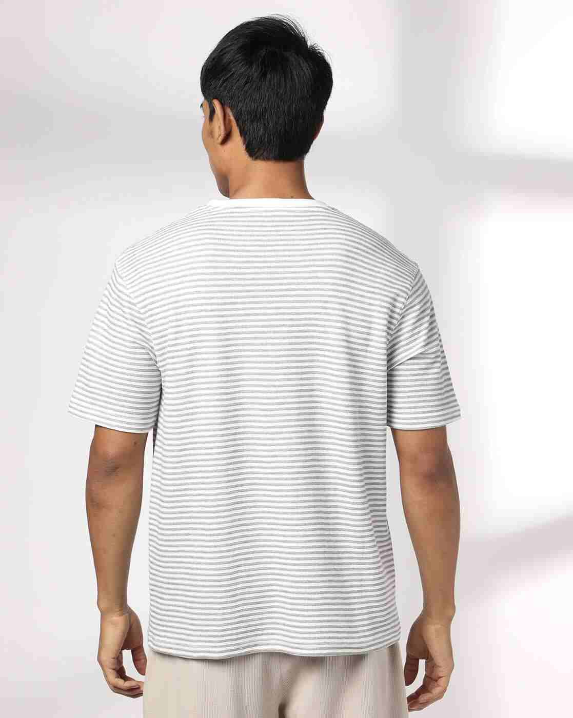 Teamspirit | Men Striped Regular Fit Crew-Neck T-Shirt|2