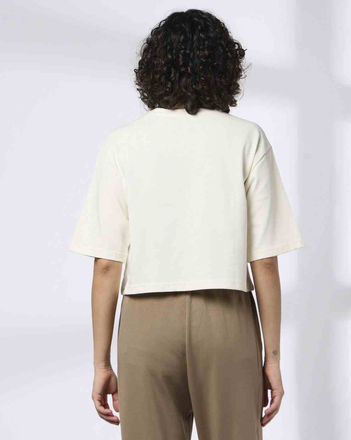 Teamspirit | Women Typographic Print Boxy Fit Round-Neck To|2