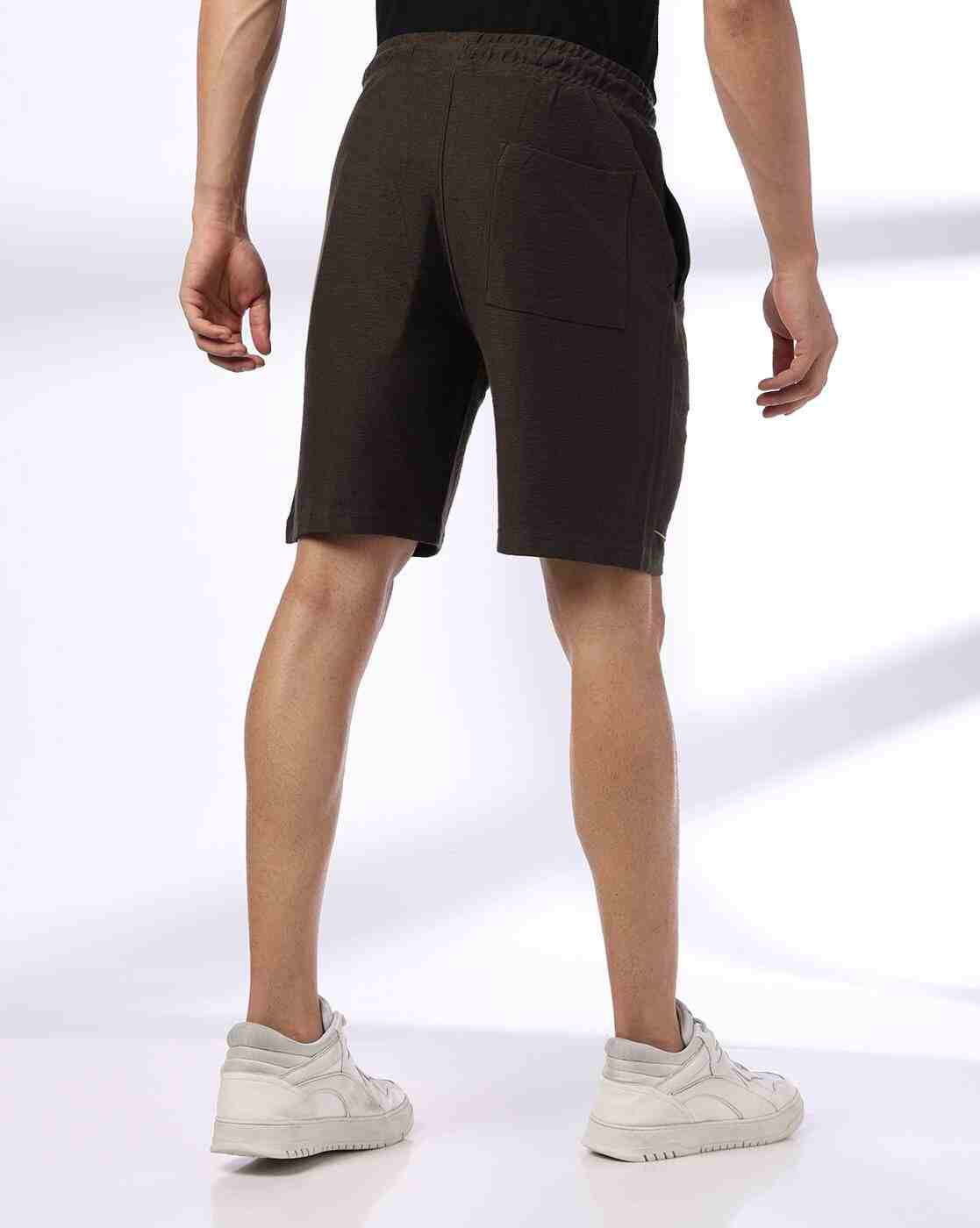 Teamspirit | Men Cord Embroidered Regular Fit Shorts|2