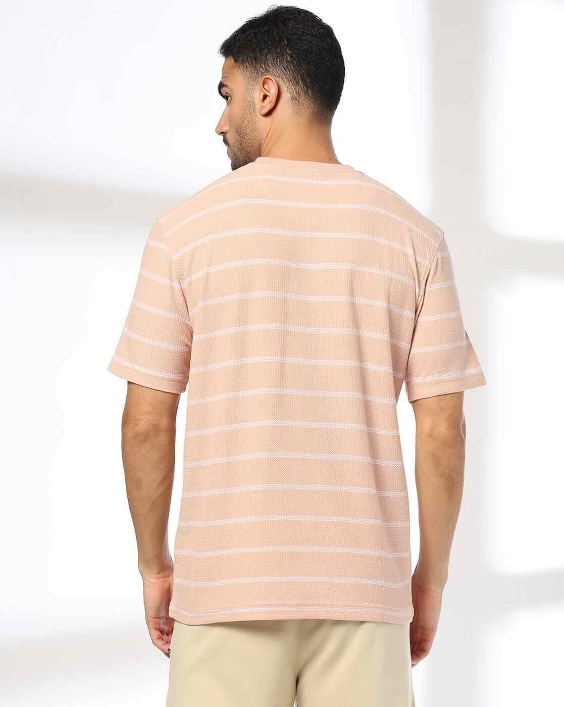 Teamspirit | Men Striped Regular Fit Crew-Neck T-Shirt|2