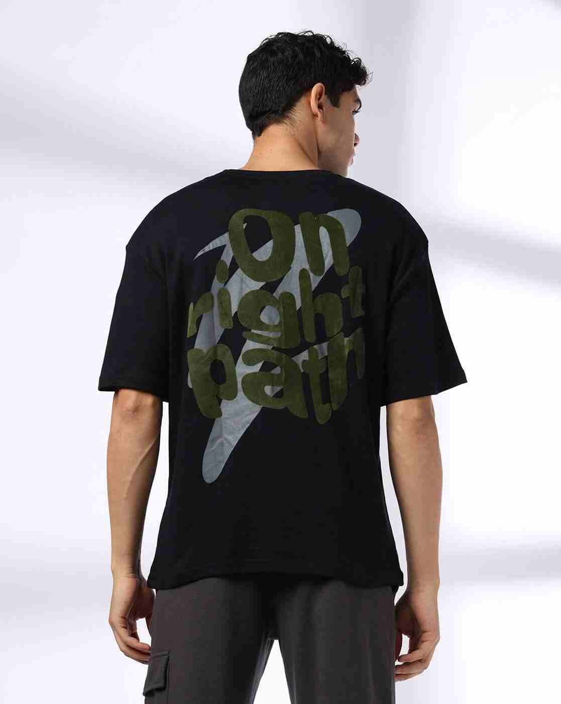 Teamspirit | Men Typographic Print Boxy Fit Crew-Neck T-Shirt|2