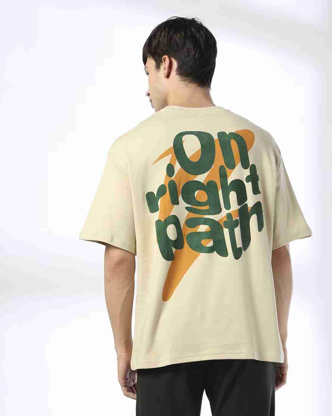 Teamspirit | Men Typographic Print Boxy Fit Crew-Neck T-Shirt|2