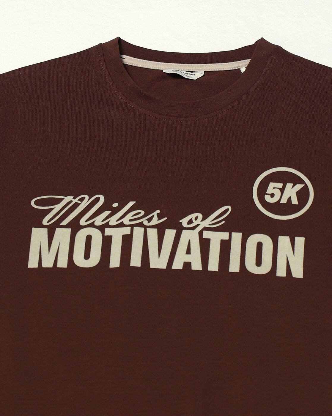 Teamspirit | Men Statement Chest Print Regular Fit Crew-Neck T-Shirt|5