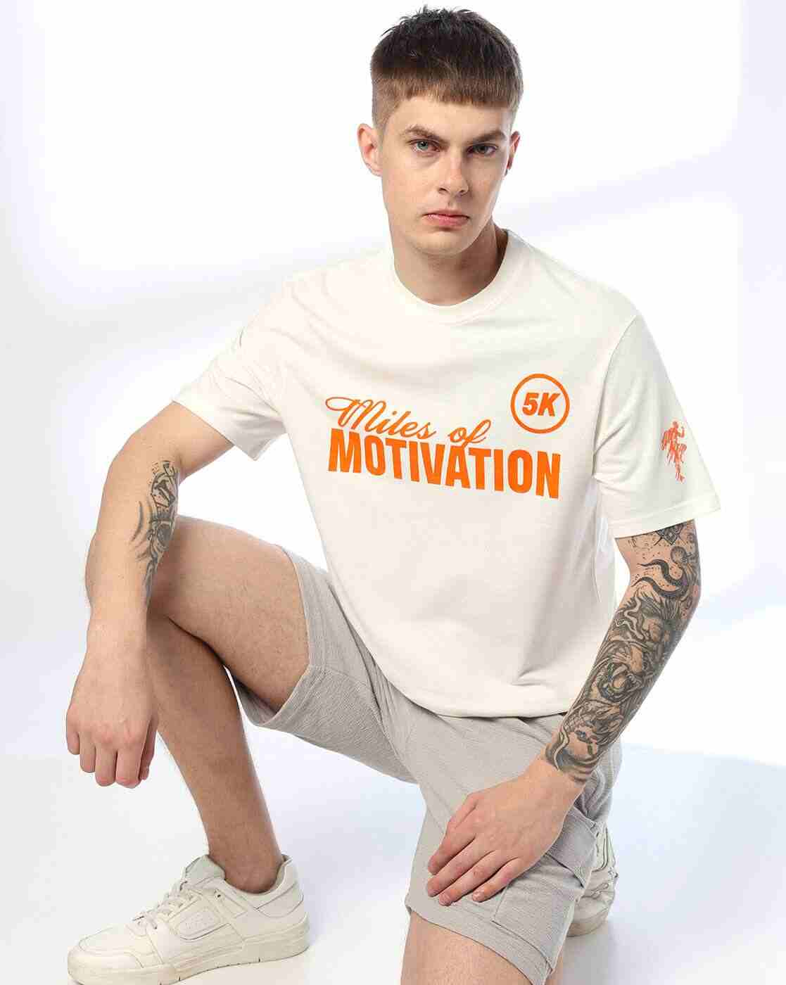 Teamspirit | Men Statement Chest Print Regular Fit Crew-Neck T-Shirt|0