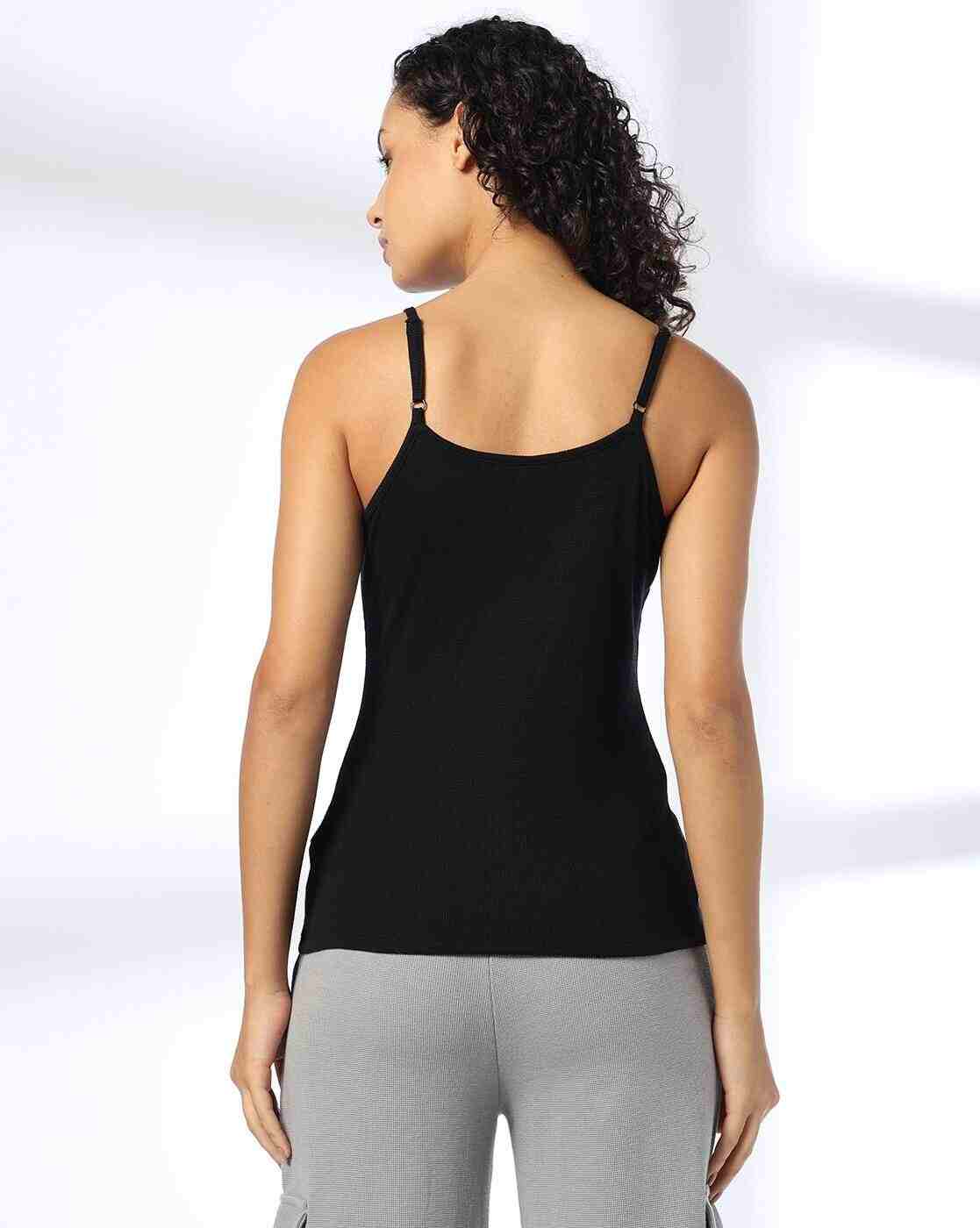 Teamspirit | Waffle-Knit Camisole with Adjustable Strap|2