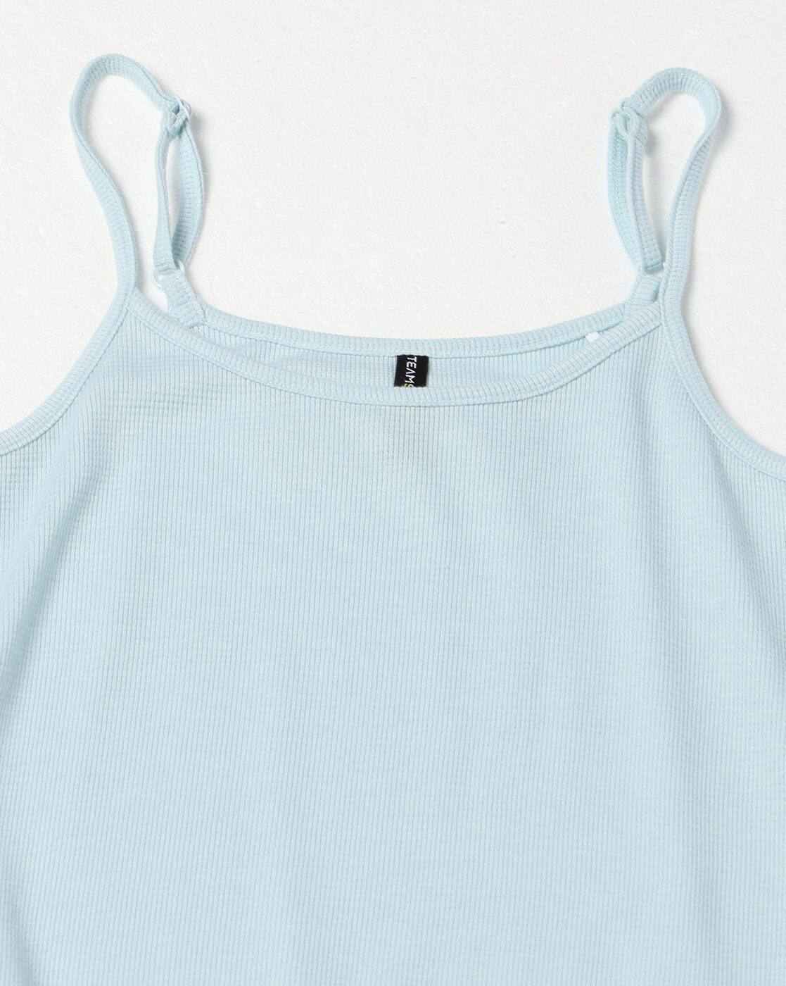 Teamspirit | Waffle-Knit Camisole with Adjustable Strap|4