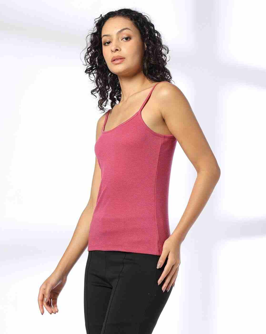 Teamspirit | Waffle-Knit Camisole with Adjustable Strap|1