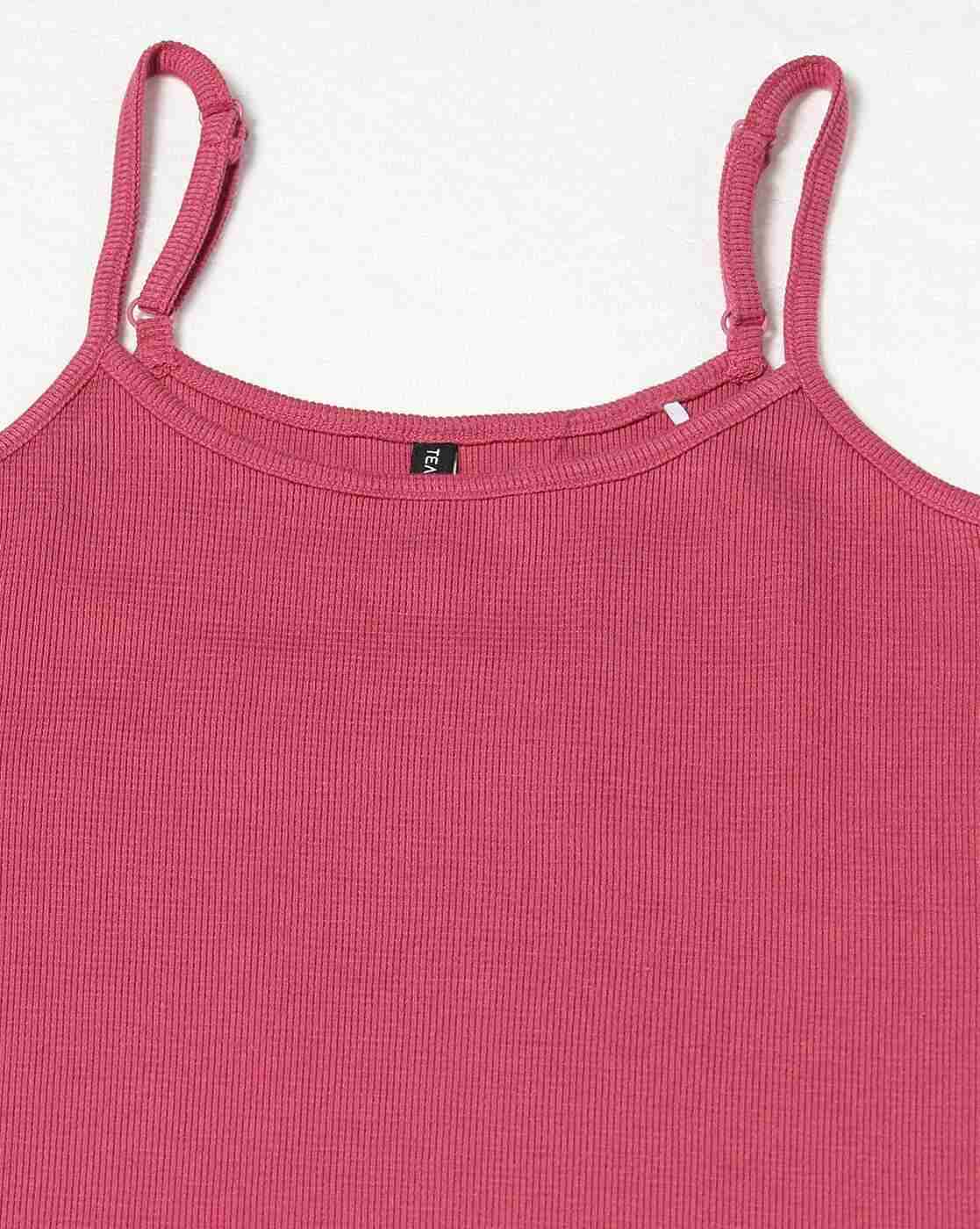 Teamspirit | Waffle-Knit Camisole with Adjustable Strap|4