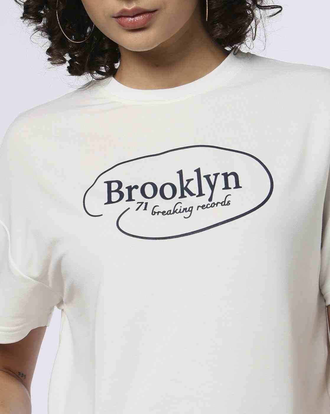 Teamspirit | Women Brand Print Boxy Fit Crew-Neck T-Shirt|4