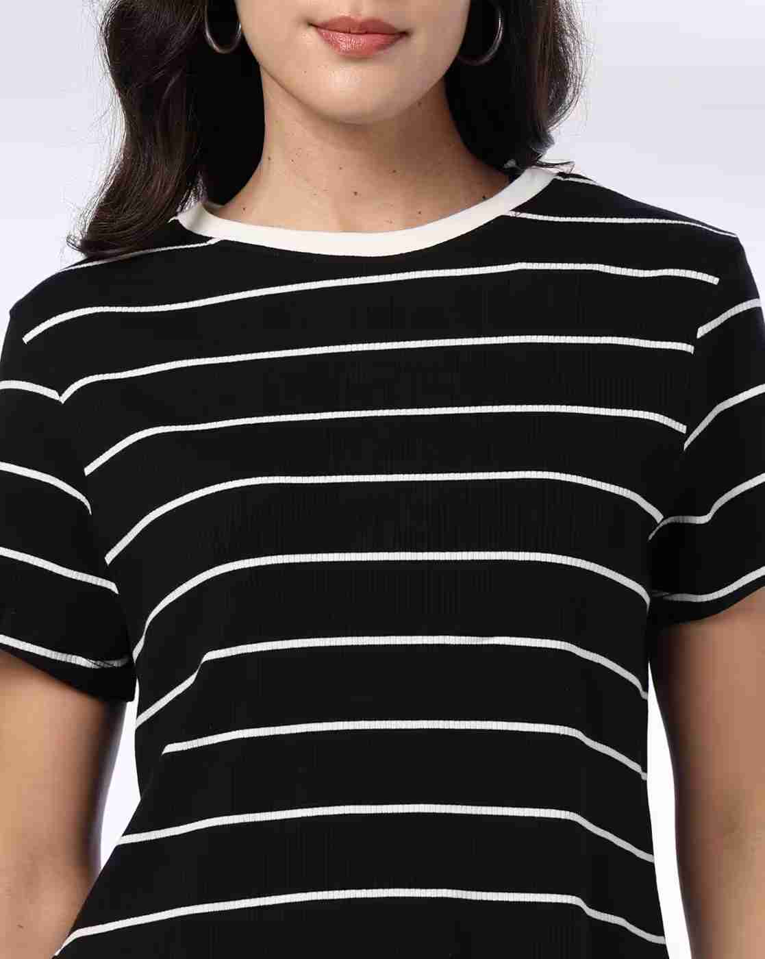 Teamspirit | Women Striped Crew-Neck T-Shirt|3