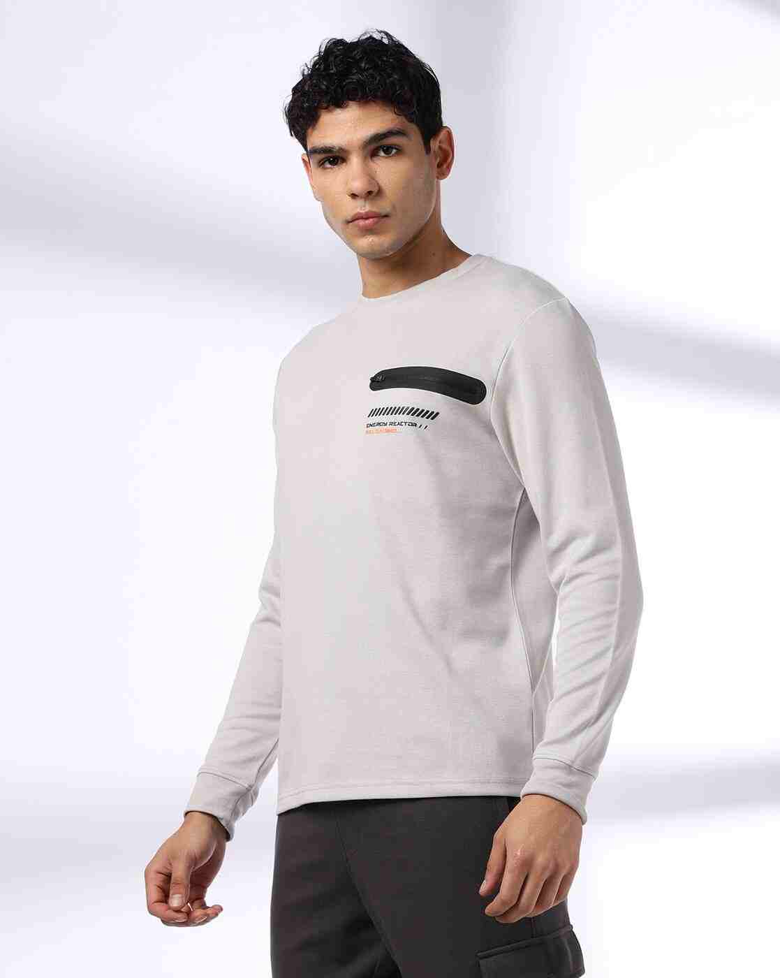 Teamspirit | Men Regular Fit Crew-Neck T-Shirt with Bonded Zipper Detail|1