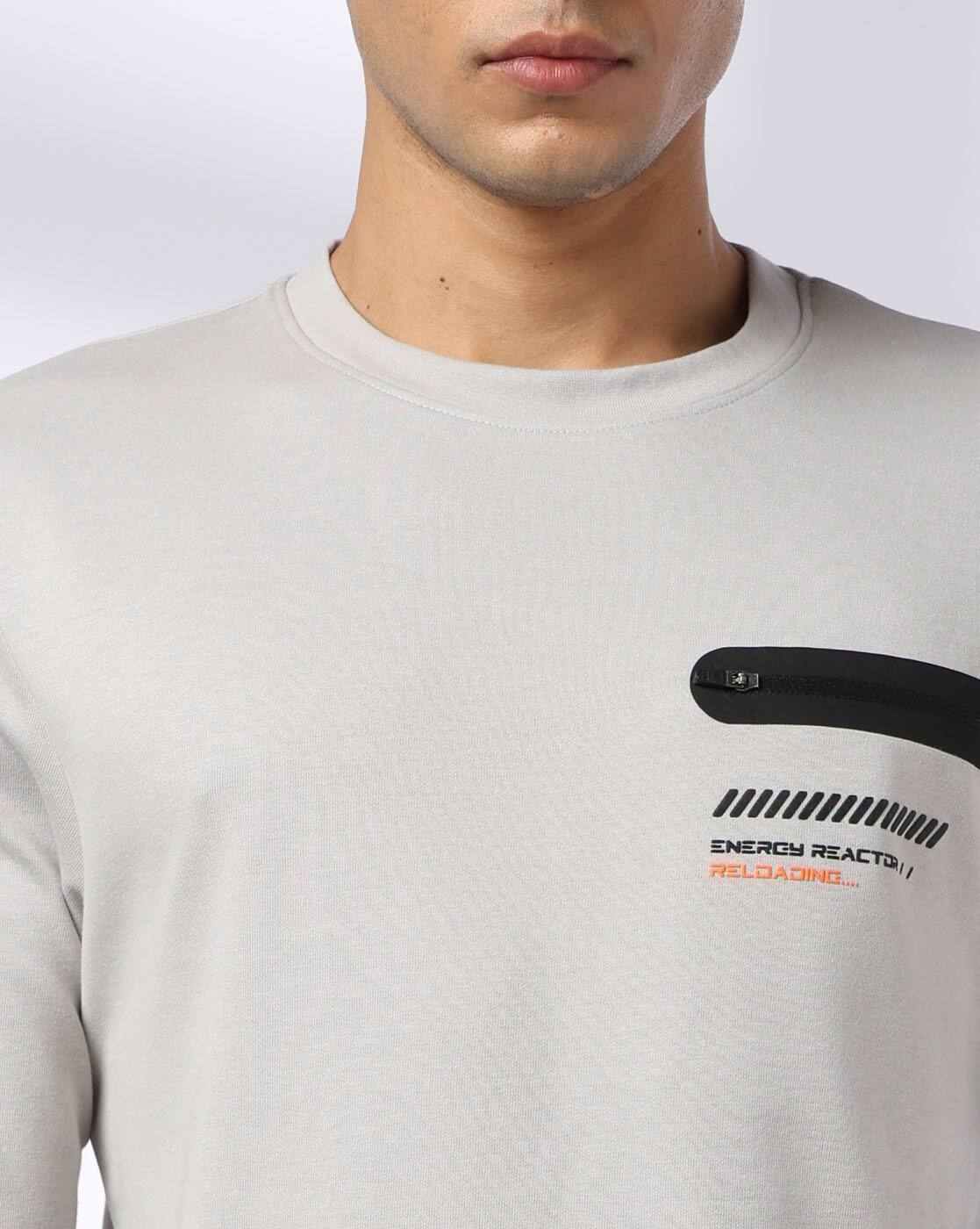 Teamspirit | Men Regular Fit Crew-Neck T-Shirt with Bonded Zipper Detail|4