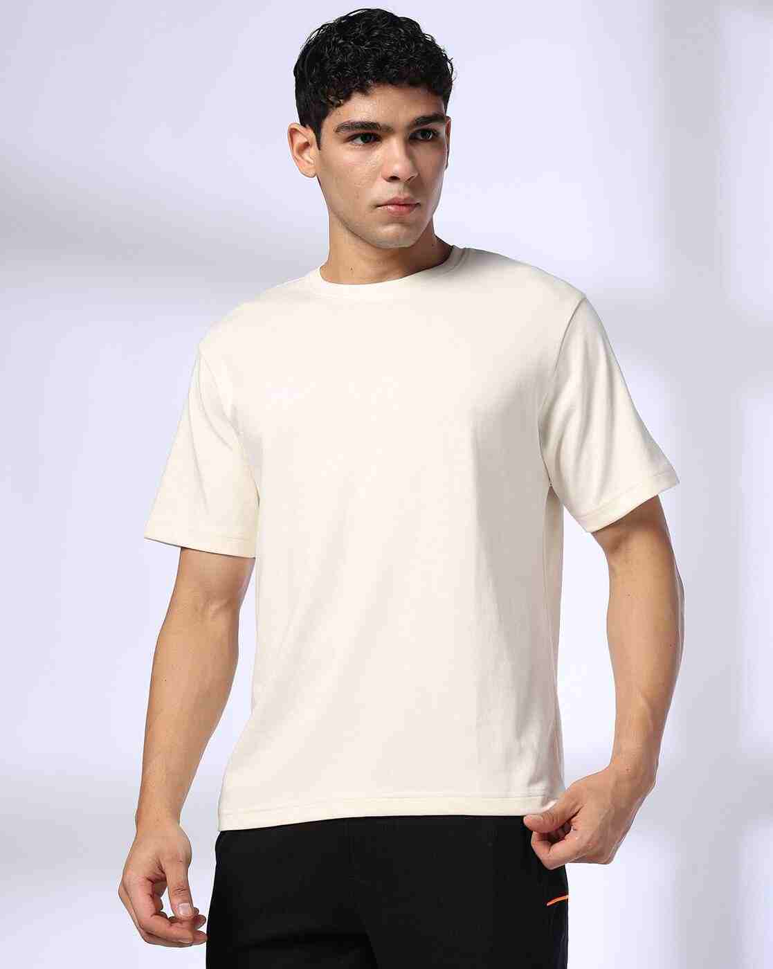 Men Regular Fit Crew-Neck T-Shirt