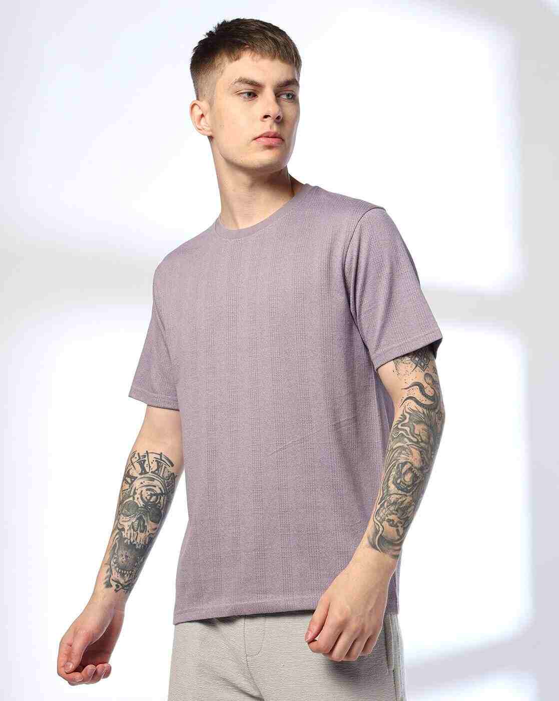 Teamspirit | Men Verti Dots Pattern Regular Fit Crew-Neck T-Shirt|3