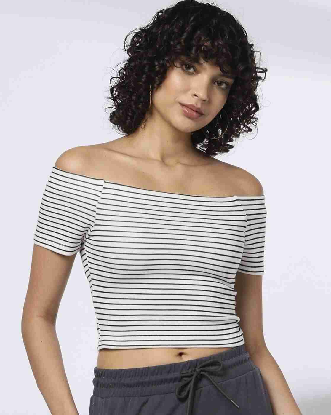 Teamspirit | Women Striped Fitted Top|0