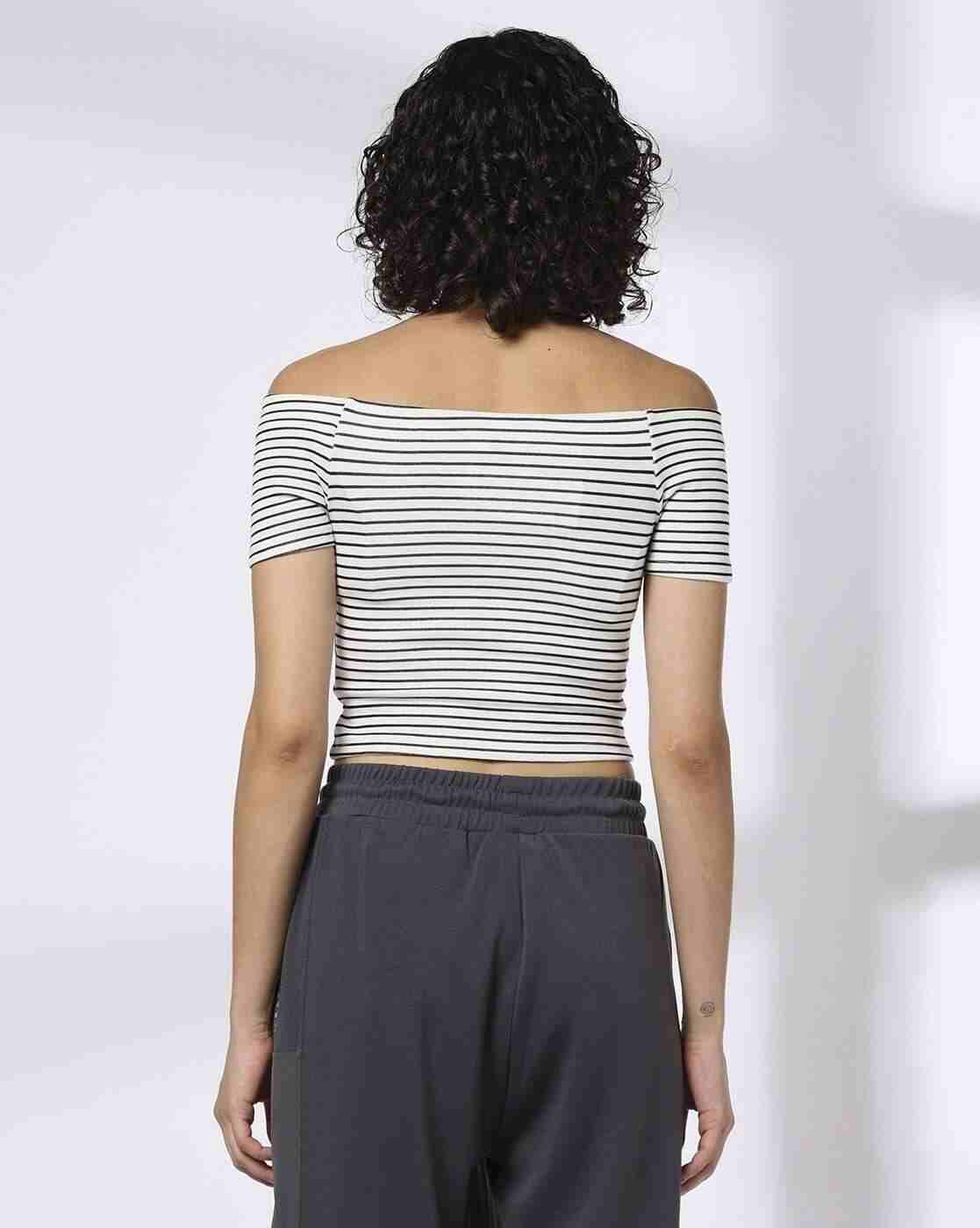 Teamspirit | Women Striped Fitted Top|2