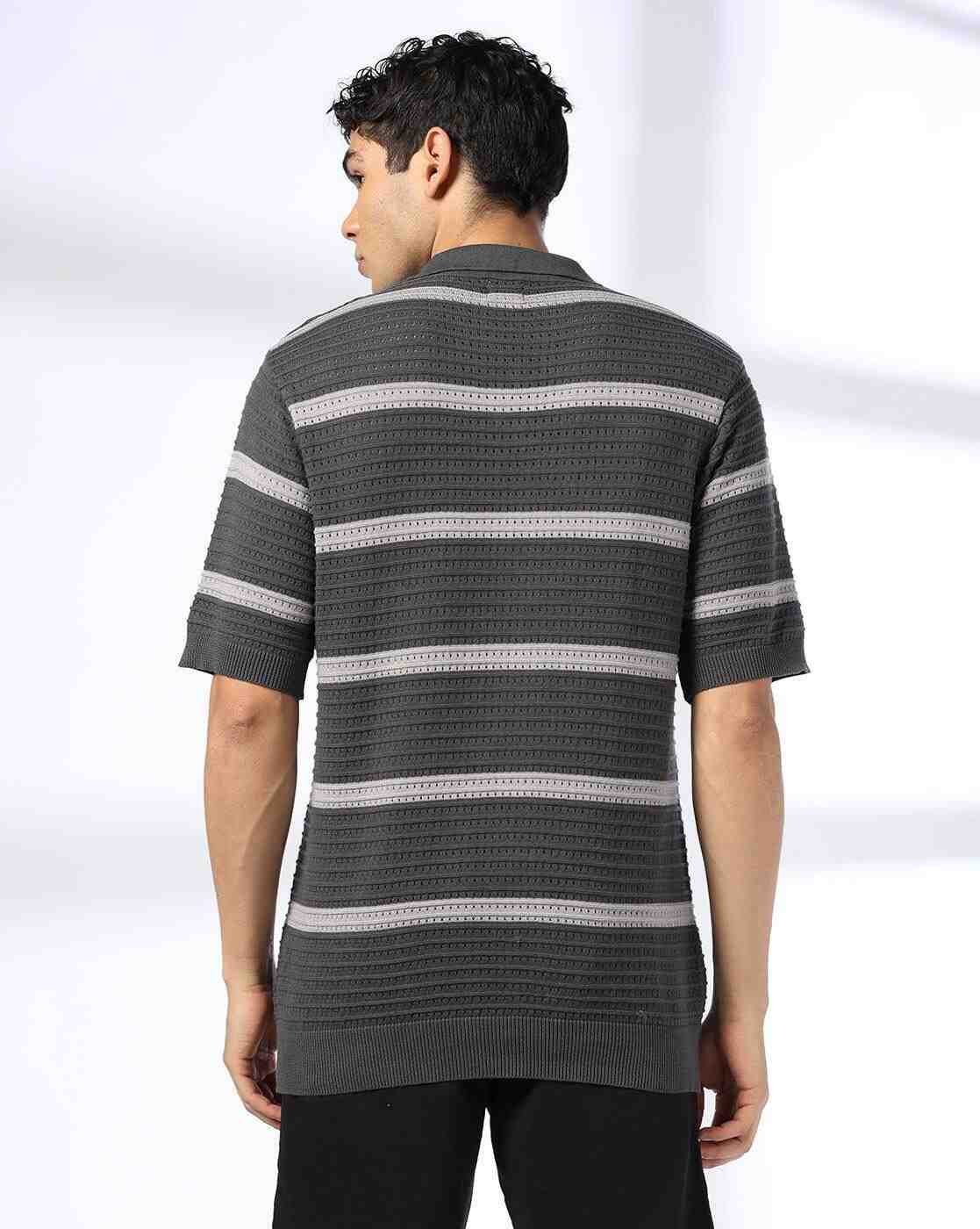Teamspirit | Men Bold Striped Regular Fit  Polo T-Shirt|2