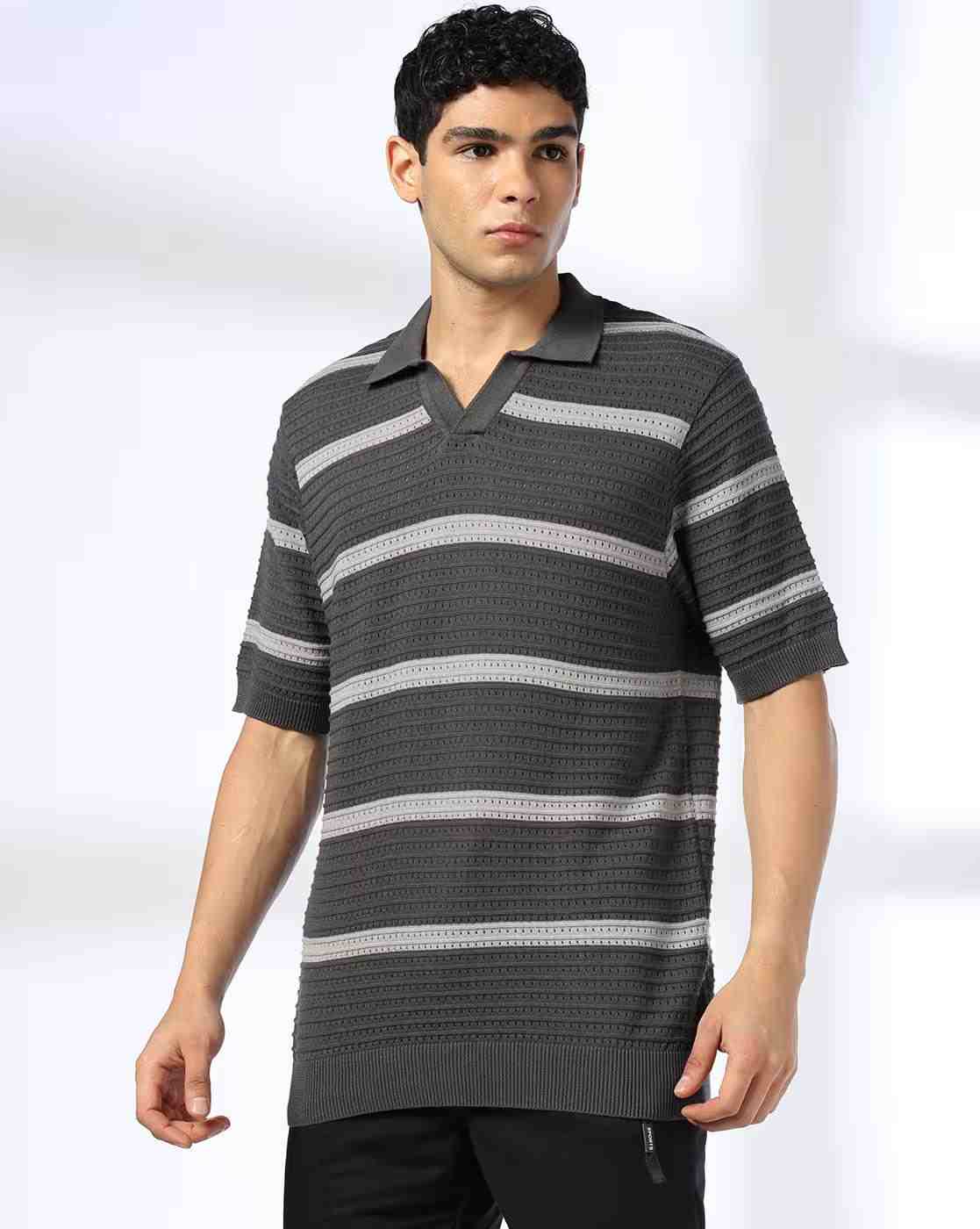 Teamspirit | Men Bold Striped Regular Fit  Polo T-Shirt|3