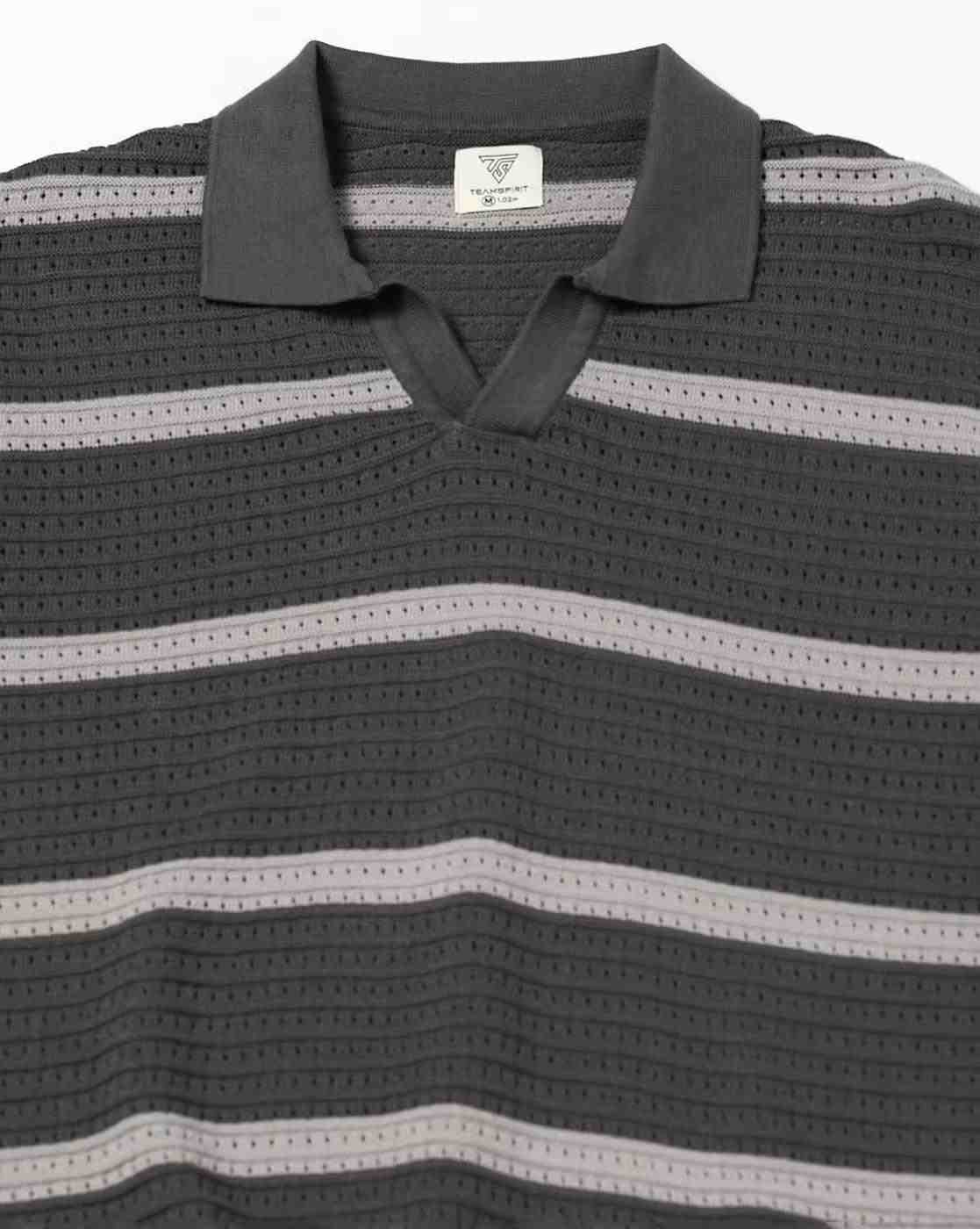 Teamspirit | Men Bold Striped Regular Fit  Polo T-Shirt|5