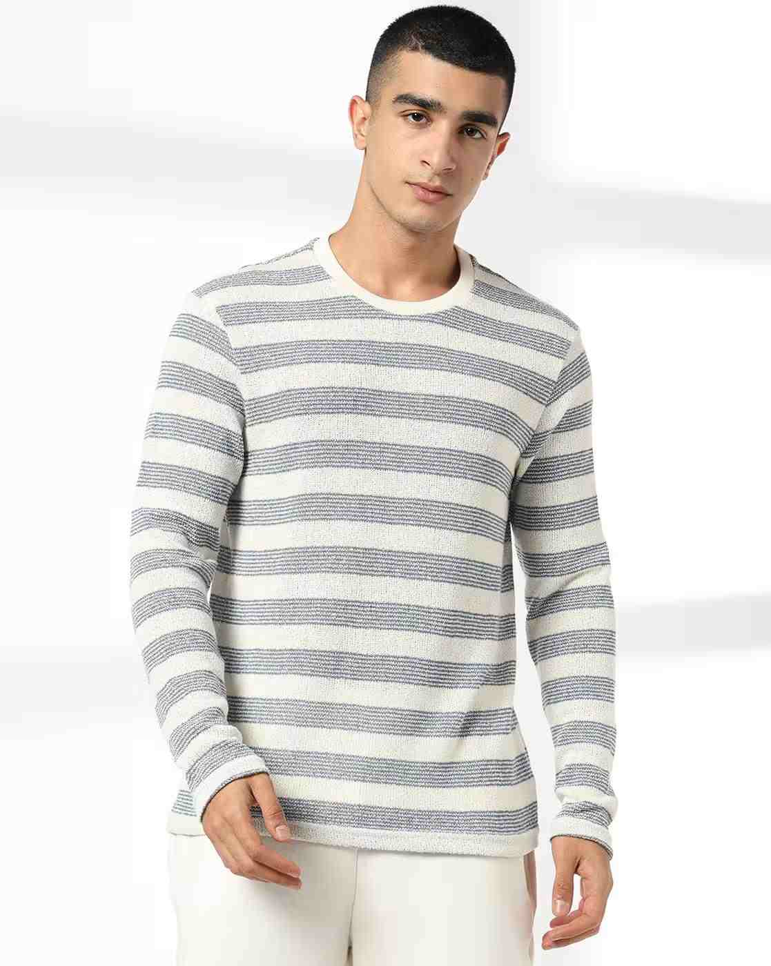 Teamspirit | Men Striped Regular Fit Crew-Neck T-Shirt|3