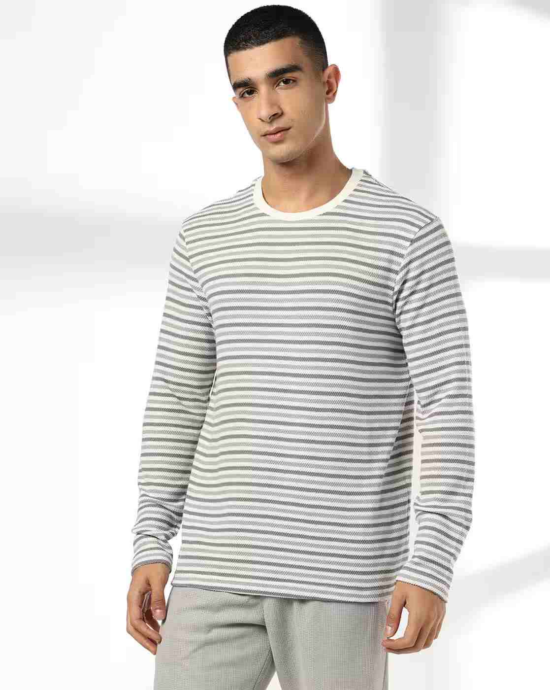 Teamspirit | Men Striped Regular Fit Crew-Neck T-Shirt|3