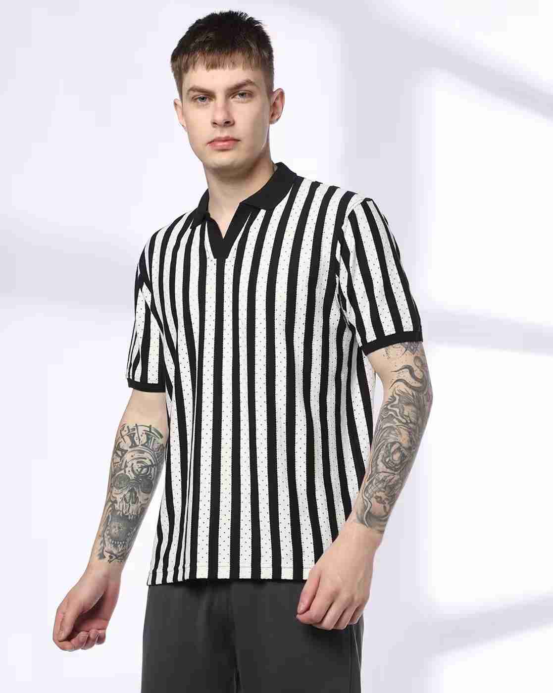 Teamspirit | Men Striped Regular Fit Polo T-Shirt|3
