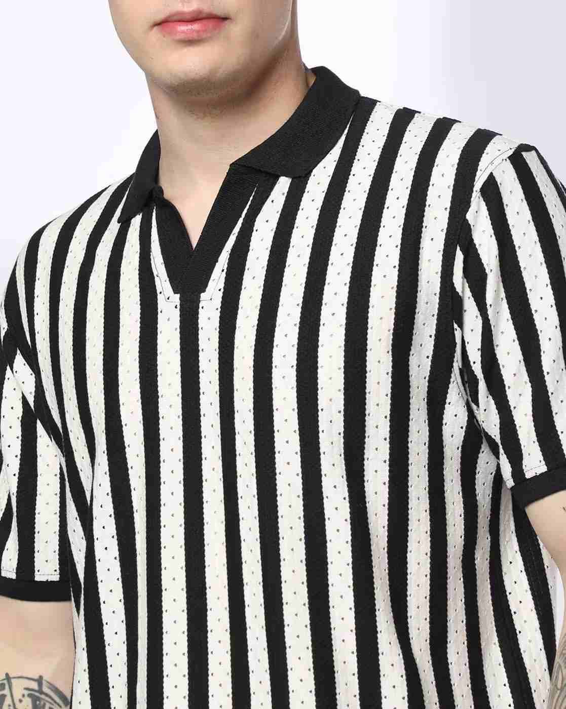 Teamspirit | Men Striped Regular Fit Polo T-Shirt|4