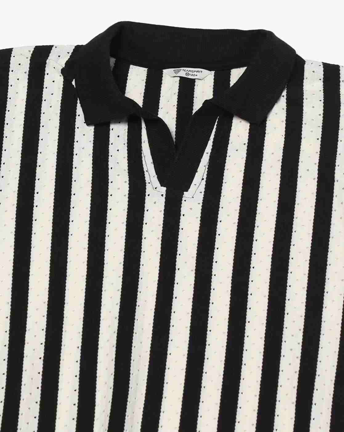 Teamspirit | Men Striped Regular Fit Polo T-Shirt|5