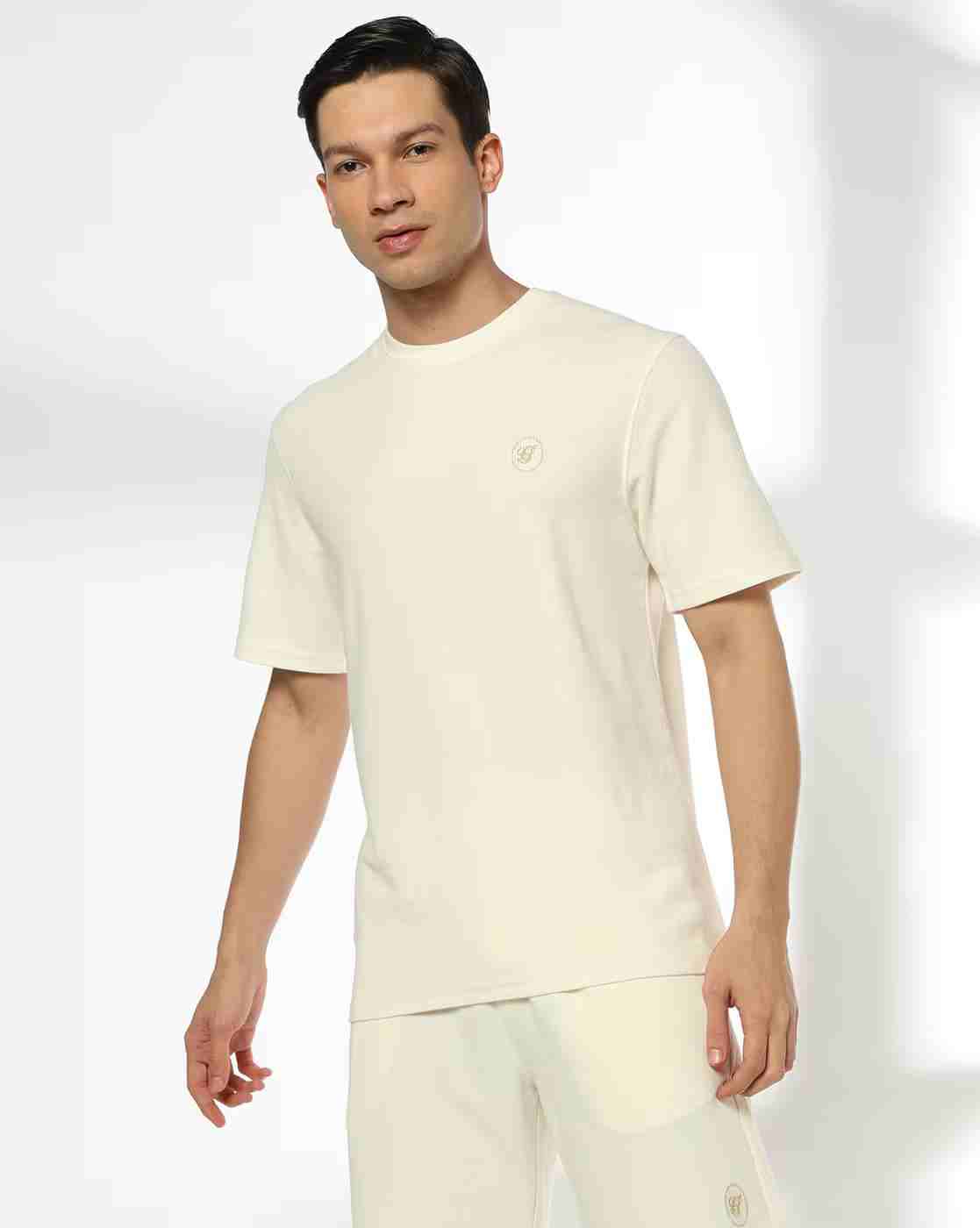 Teamspirit | Men Regular Fit Crew-Neck T-Shirt with Monogram Embroidery|0