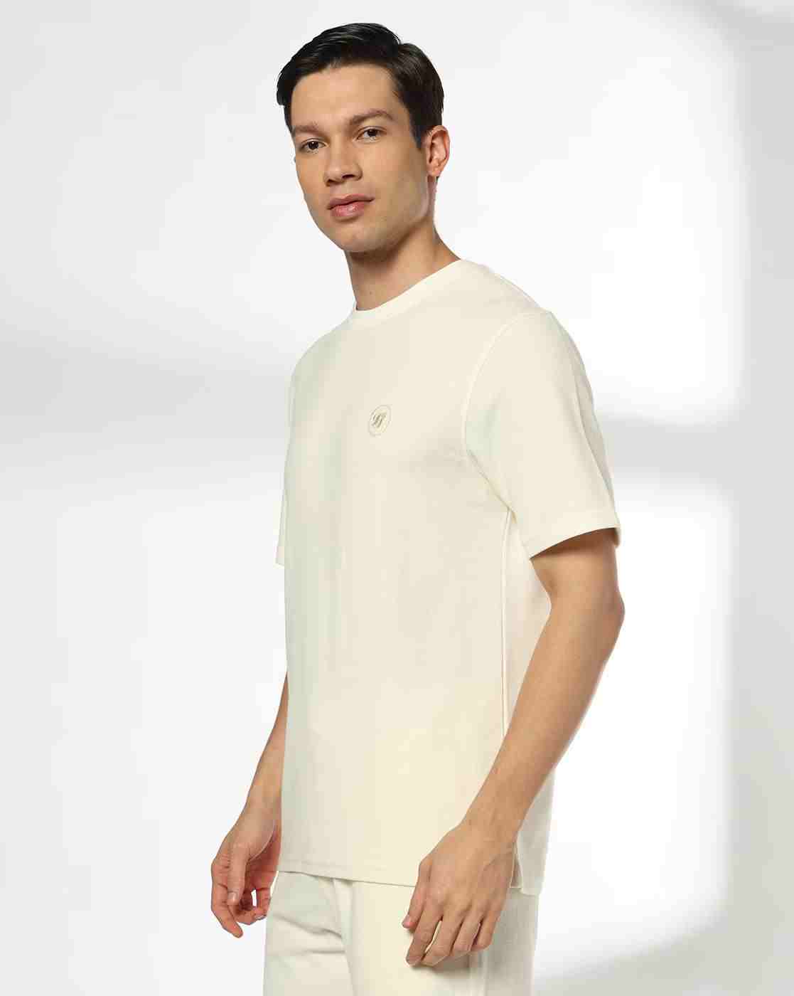 Teamspirit | Men Regular Fit Crew-Neck T-Shirt with Monogram Embroidery|1