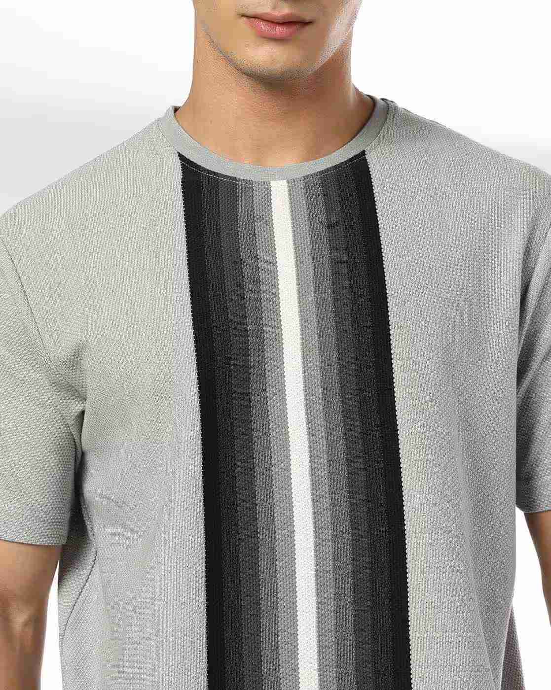 Teamspirit | Men Striped Regular Fit Crew-Neck T-Shirt|4
