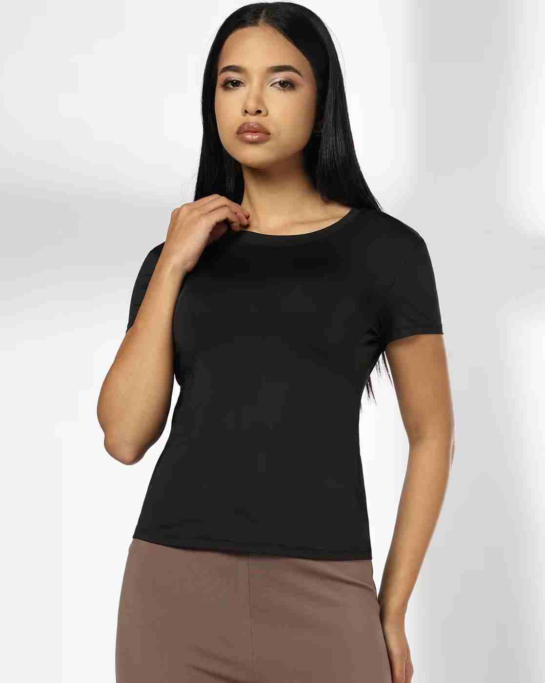 Women Regular Fit Round-Neck Top