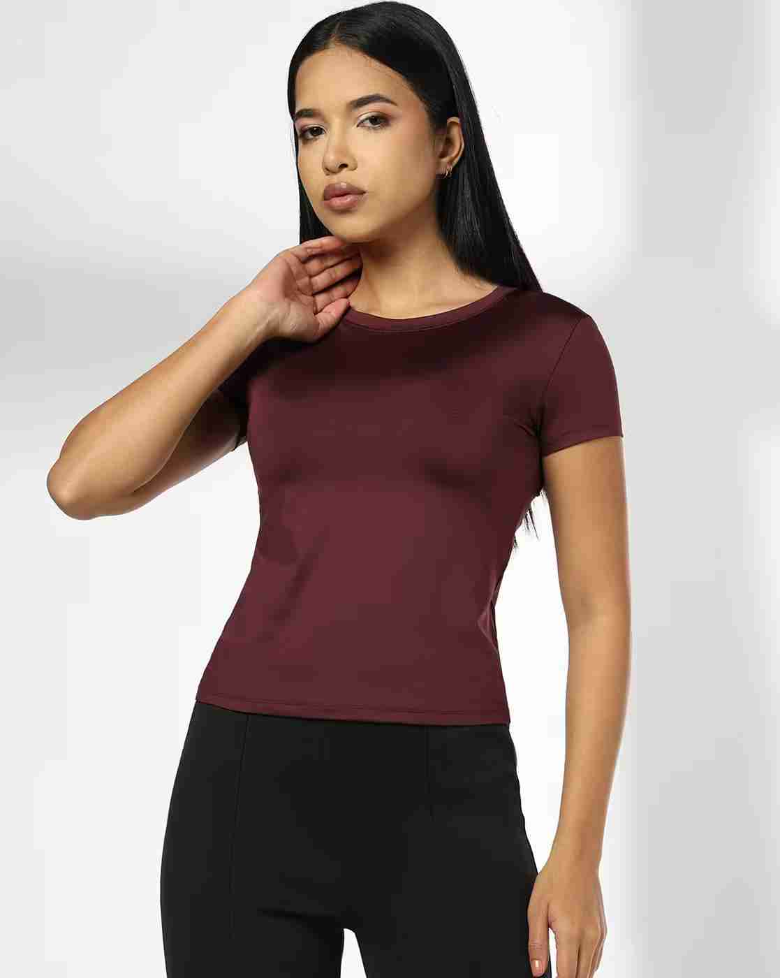 Women Regular Fit Round-Neck Top