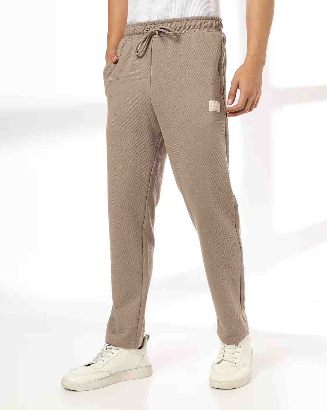 Men Patterned Regular Fit Track Pants