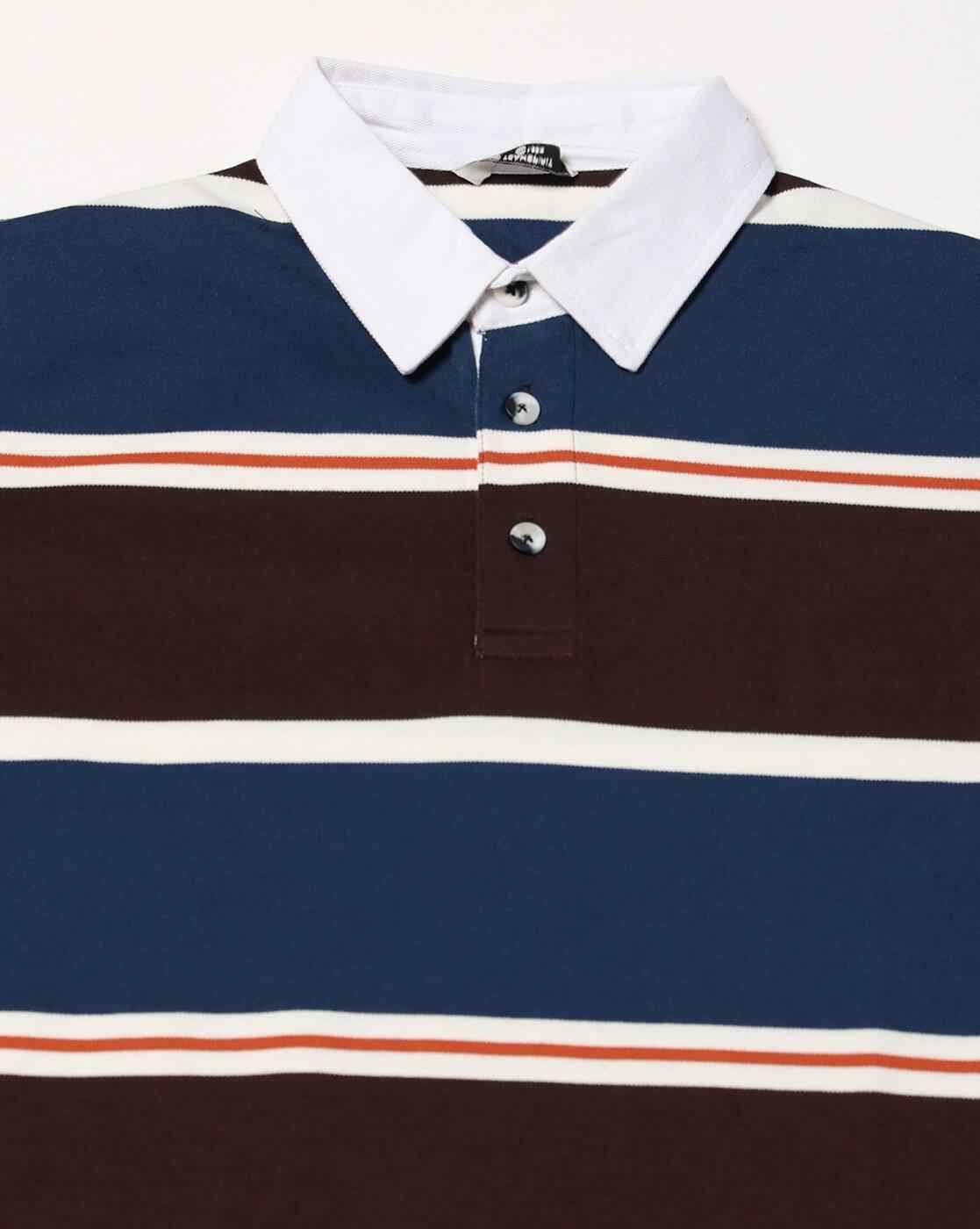 Teamspirit | Men Striped Regular Fit Polo T-Shirt|4