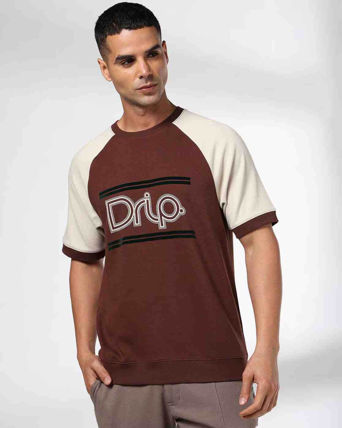 Teamspirit | Men Colourblock Regular Fit Crew-Neck T-Shirt|0
