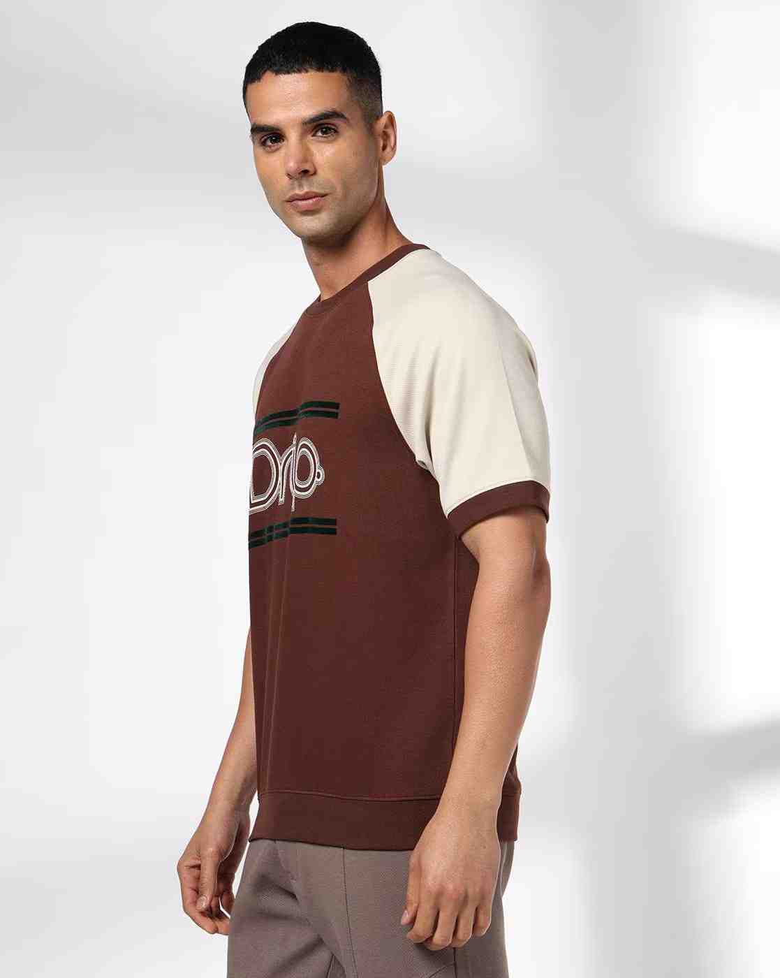 Teamspirit | Men Colourblock Regular Fit Crew-Neck T-Shirt|1