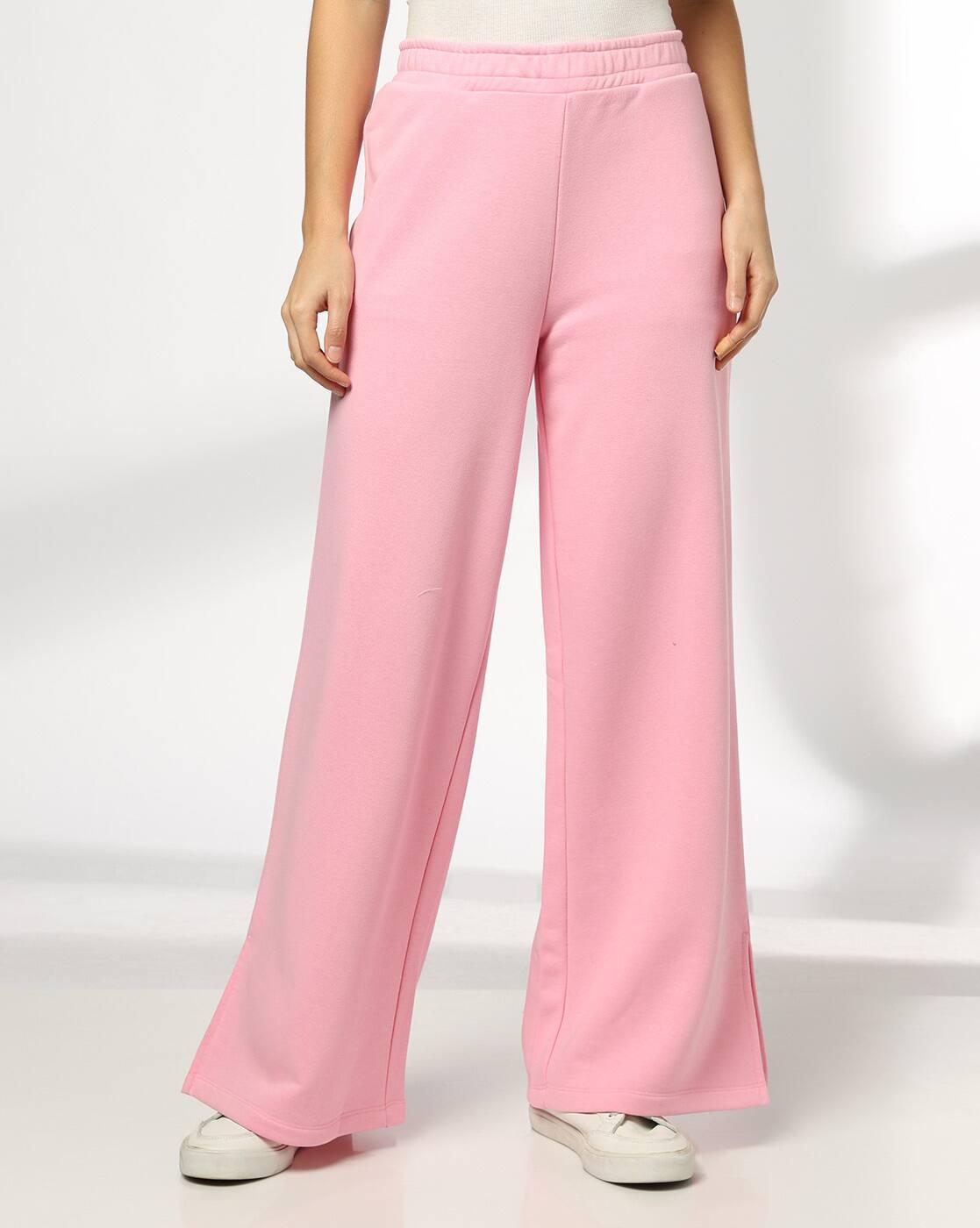 Teamspirit | Women Relaxed Fit Side Slit Flared Track Pants|0