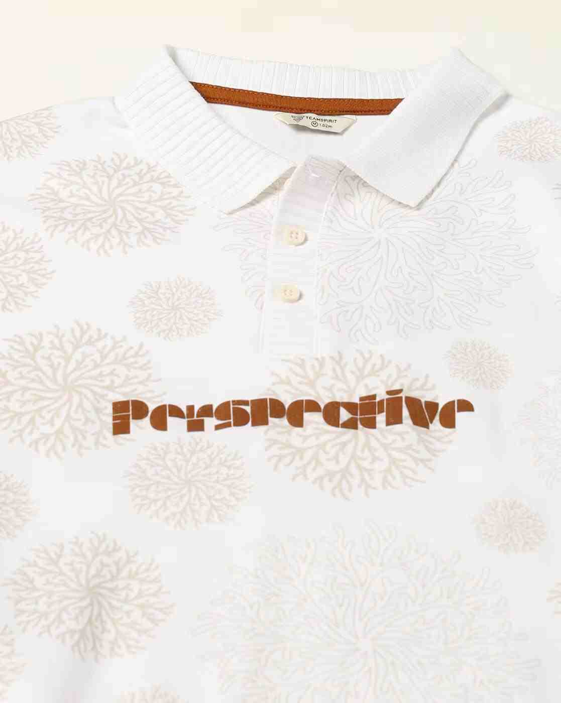 Teamspirit | Men Floral Print Regular Fit Polo T-Shirt|4