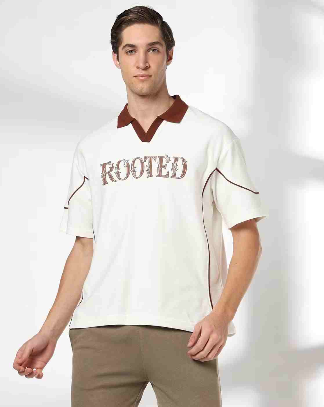 Teamspirit | Men Typographic Print Regular Fit Polo T-Shirt|0
