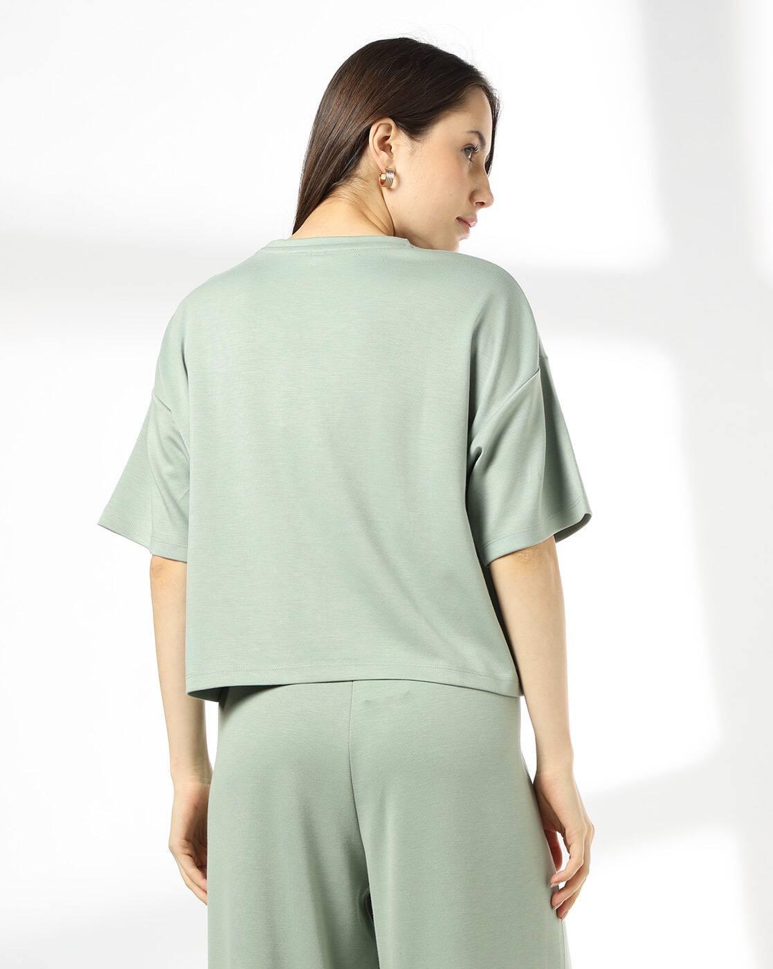 Teamspirit | Women Typographic Print Boxy Fit Cut & Sew Top|2