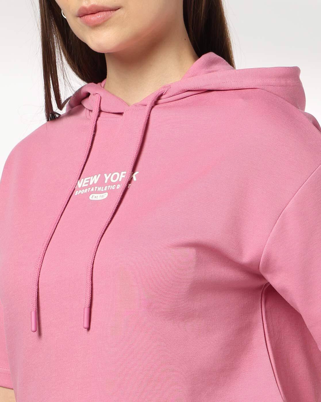 Teamspirit | Women Typographic Print Boxy Fit Hooded Top|3